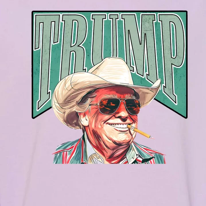 Western Donald Trump Cowboy Maga Garment-Dyed Sweatshirt