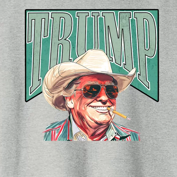 Western Donald Trump Cowboy Maga Women's Crop Top Tee