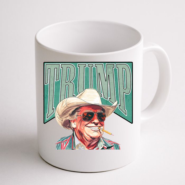 Western Donald Trump Cowboy Maga Front & Back Coffee Mug