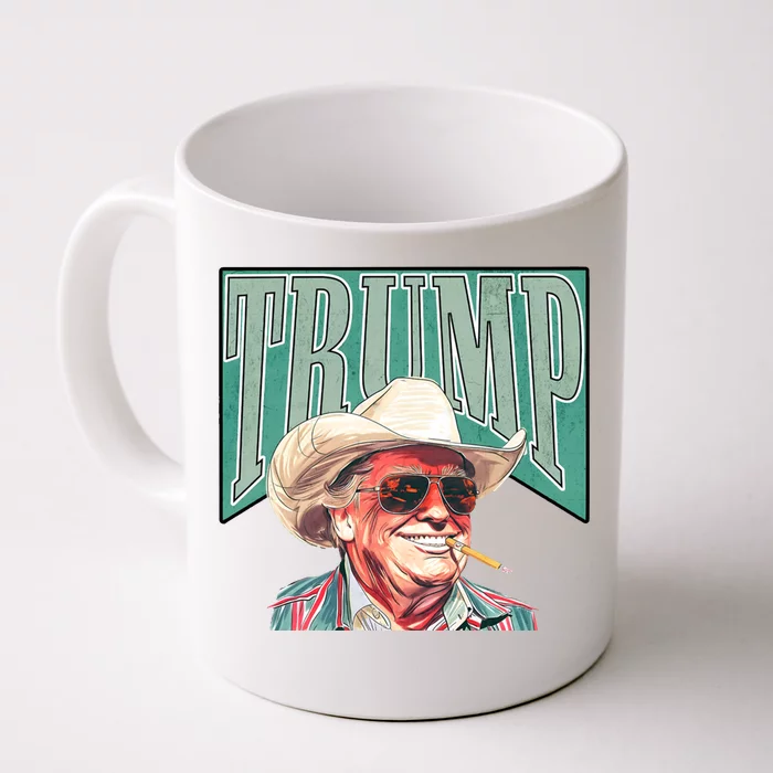 Western Donald Trump Cowboy Maga Front & Back Coffee Mug