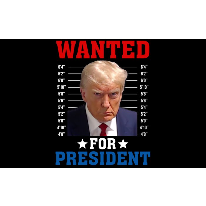 Wanted For President 2024 Donald Trump Bumper Sticker