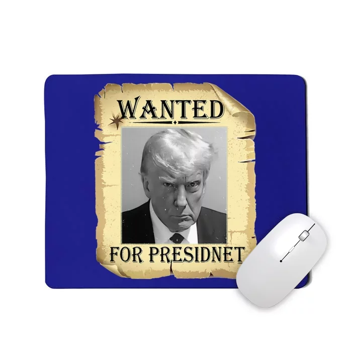 Wanted Donald Trump For President 2024 Vintage Mousepad