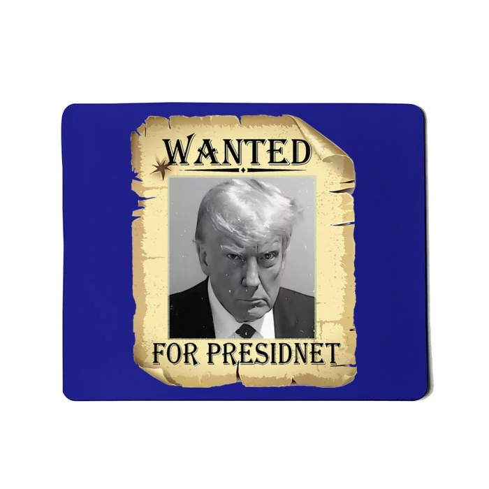 Wanted Donald Trump For President 2024 Vintage Mousepad