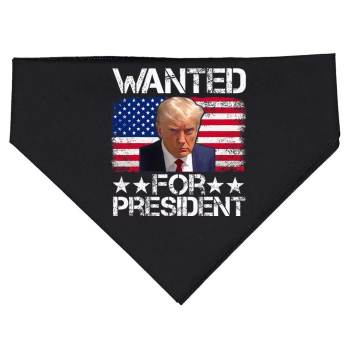 Wanted Donald Trump For President 2024 Trump Mug Shot USA-Made Doggie Bandana