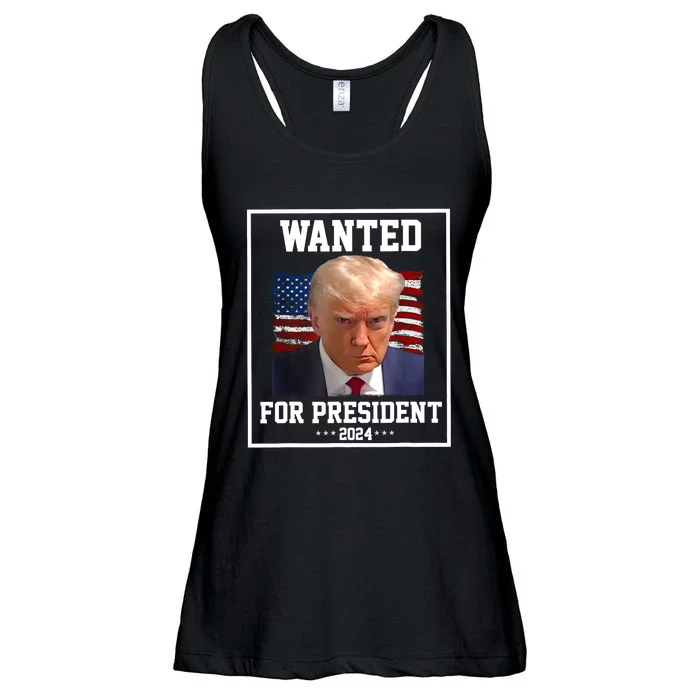 Wanted Donald Trump For President 2024 Ladies Essential Flowy Tank