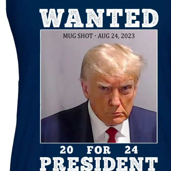 Wanted Donald Trump For President 2024 Ladies Essential Flowy Tank