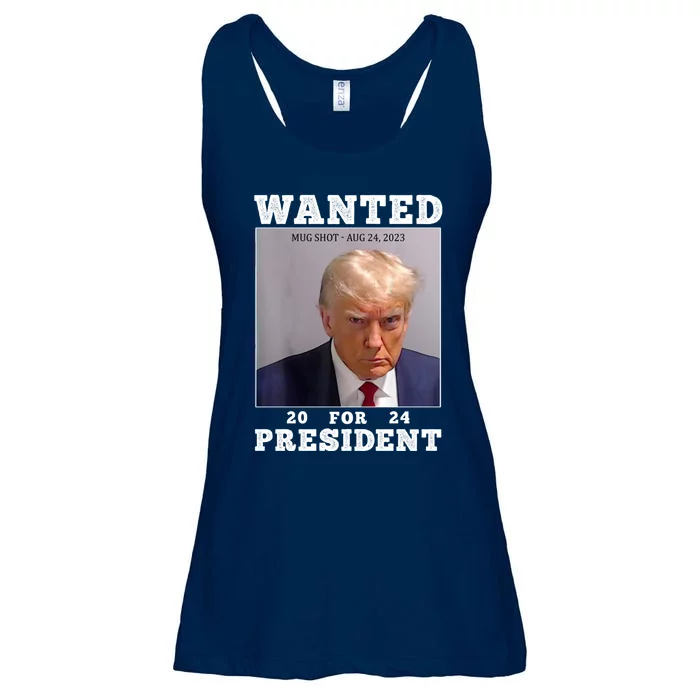 Wanted Donald Trump For President 2024 Ladies Essential Flowy Tank