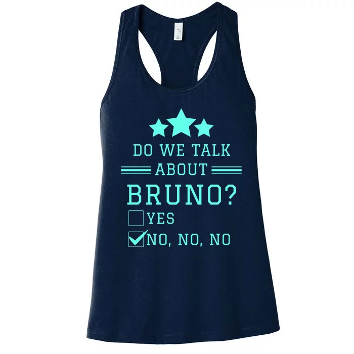 We Don’t Talk About Bruno… Do We? Encanto Women's Racerback Tank