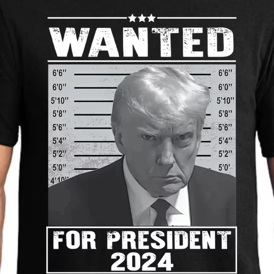 Wanted Donald Trump For President 2024 Trump Mugshot Pajama Set