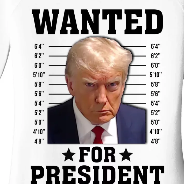 Wanted Donald Trump For President 2024 Women's Perfect Tri Tunic Long Sleeve Shirt