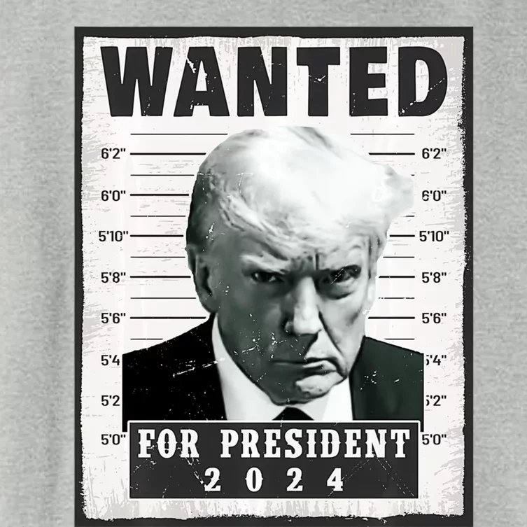 Wanted Donald Trump For President 2024 Trump Mugshot Women's Crop Top Tee