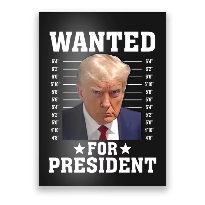 Wanted Donald Trump For President 2024 Poster