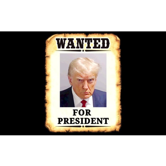 Wanted Donald Trump For President 2024 Bumper Sticker