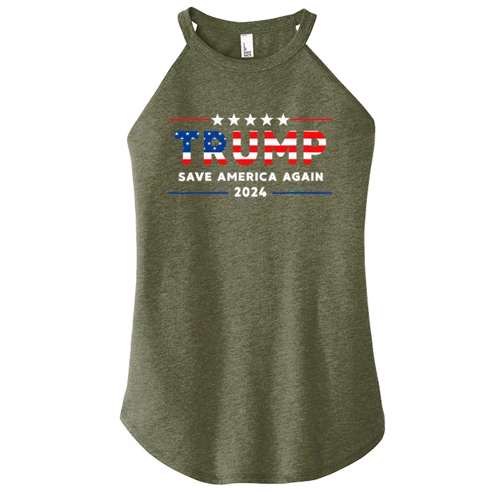 Wo Donald Trump 2024 Take America Back Election The Return V-Neck Women’s Perfect Tri Rocker Tank