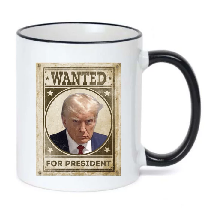 Wanted Donald Trump For President 2024 Black Color Changing Mug