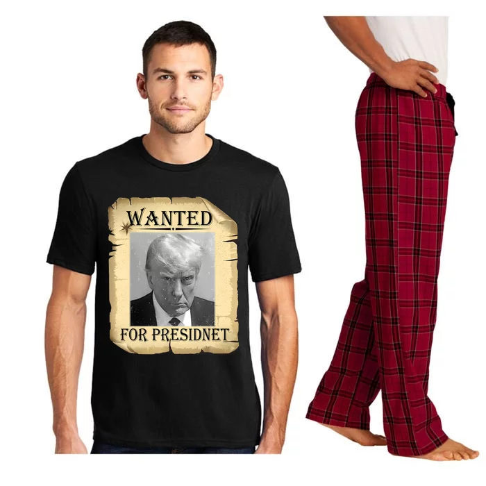 Wanted Donald Trump For President 2024 Vintage Pajama Set