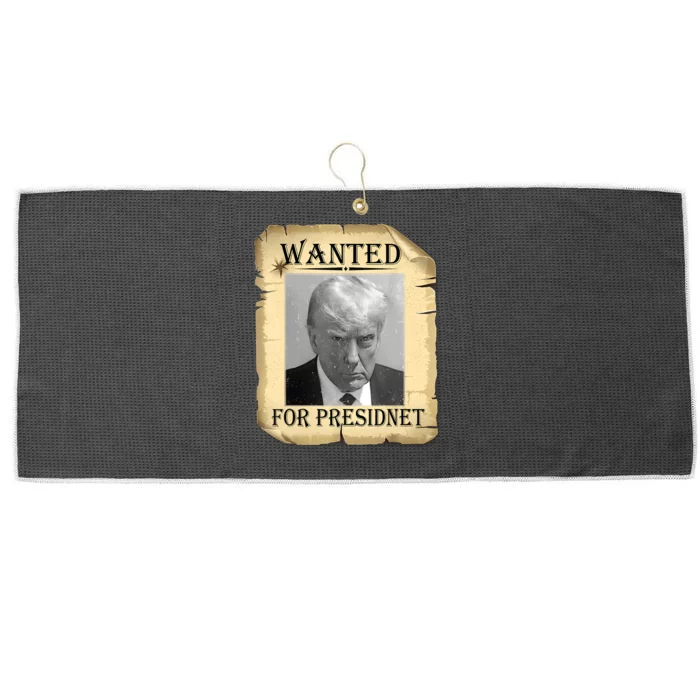 Wanted Donald Trump For President 2024 Vintage Large Microfiber Waffle Golf Towel