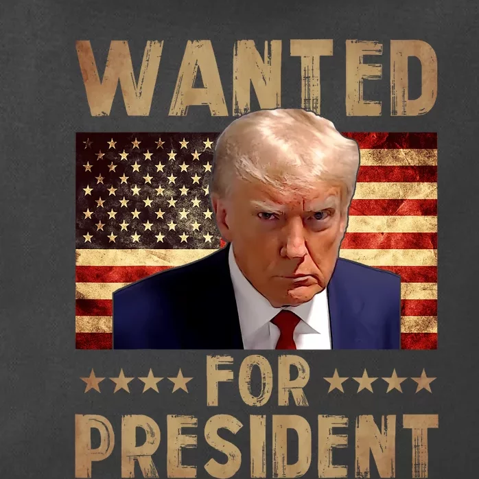 Wanted Donald Trump For President 2024 Trump Mug Shot Zip Tote Bag