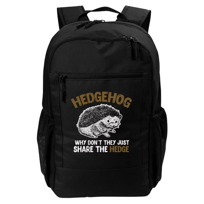 Why Dont They Just Share The Hedge Hedgehog Daily Commute Backpack