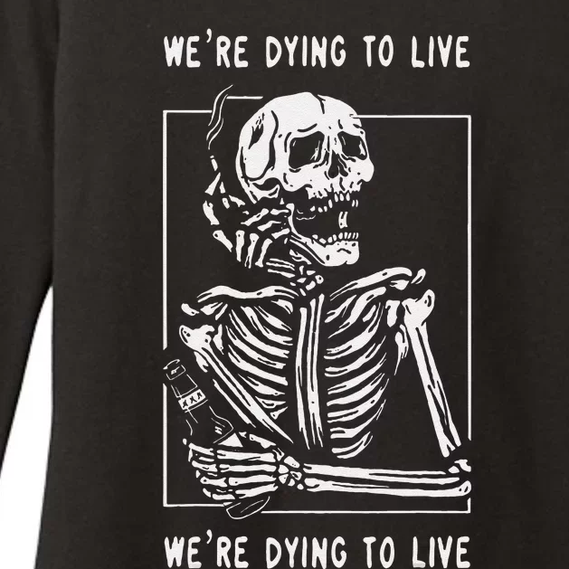 WeRe Dying To Live Damaged Society Strangers Womens CVC Long Sleeve Shirt