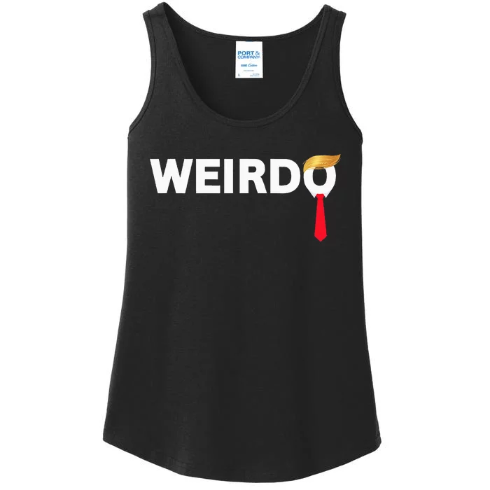 Weirdo Donald Trump Weird Old Man Funny Antitrump Costume Ladies Essential Tank