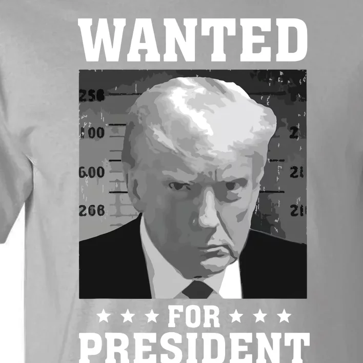 Wanted Donald Trump For President 2024 Usa Flag Vintage Tall T-Shirt