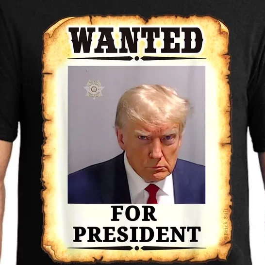 Wanted Donald Trump For President 2024 Pajama Set