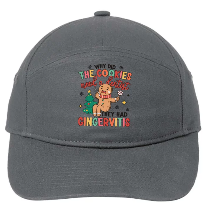 Why Did The Cookies Need A Dentist They Had Gingervitis Christmas 7-Panel Snapback Hat