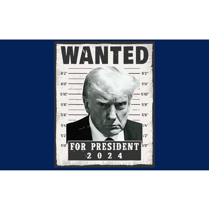 Wanted Donald Trump For President 2024 Trump Mug Shot Bumper Sticker