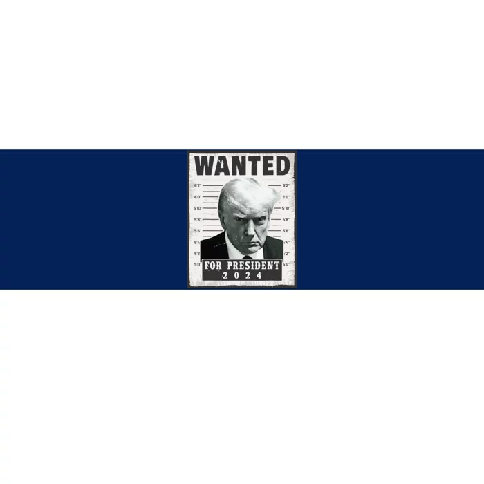 Wanted Donald Trump For President 2024 Trump Mug Shot Bumper Sticker