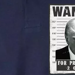 Wanted Donald Trump For President 2024 Trump Mug Shot Softstyle Adult Sport Polo