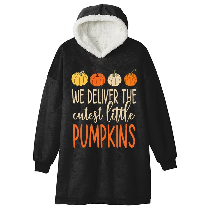 We Deliver The Cutest Little Pumpkins Funny Thanksgiving Hooded Wearable Blanket