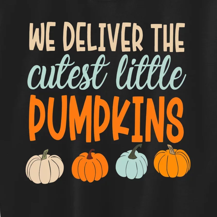 We Deliver The Cutest Little Pumpkins Labor And Delivery Kids Sweatshirt