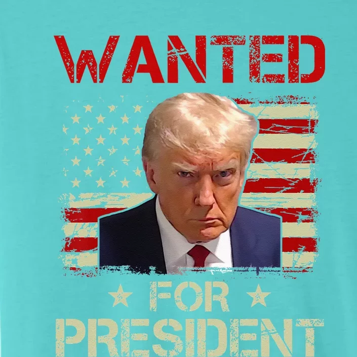 Wanted Donald Trump For President 2024 USA Flag Vintage ChromaSoft Performance T-Shirt