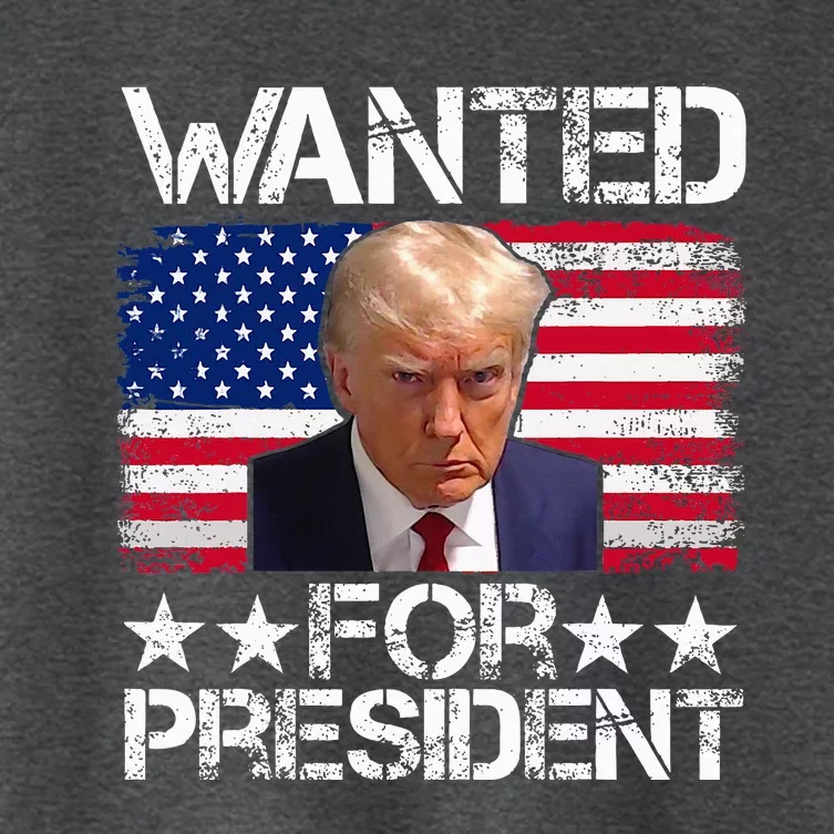 Wanted Donald Trump For President 2024 Women's Crop Top Tee