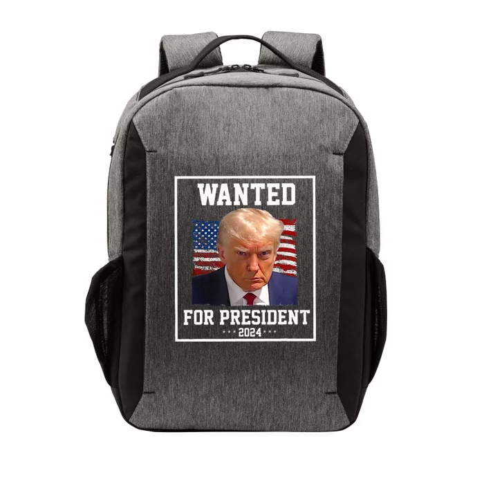 Wanted Donald Trump For President 2024 USA Flag Vintage Vector Backpack