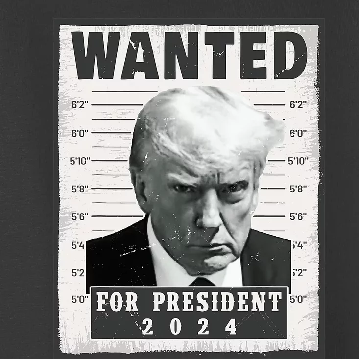 Wanted Donald Trump For President 2024 Trump Mug Shot Toddler T-Shirt