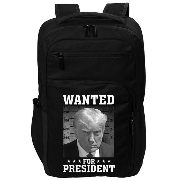 Wanted Donald Trump For President 2024 USA Flag Impact Tech Backpack