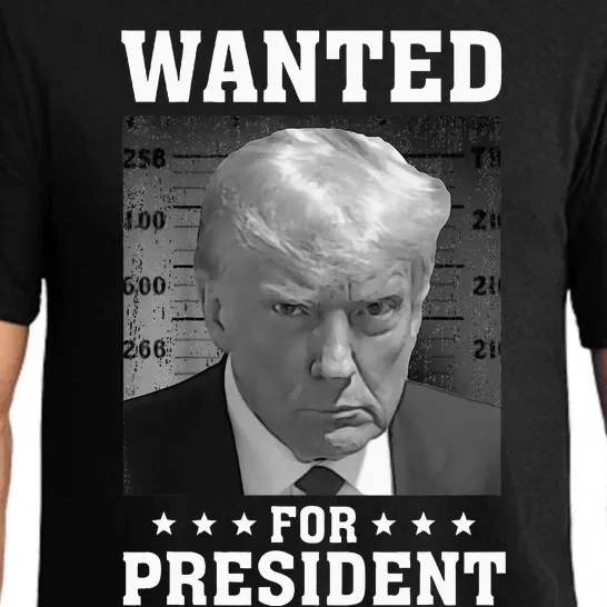 Wanted Donald Trump For President 2024 USA Flag Pajama Set