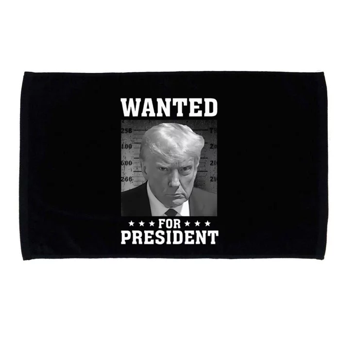 Wanted Donald Trump For President 2024 USA Flag Microfiber Hand Towel