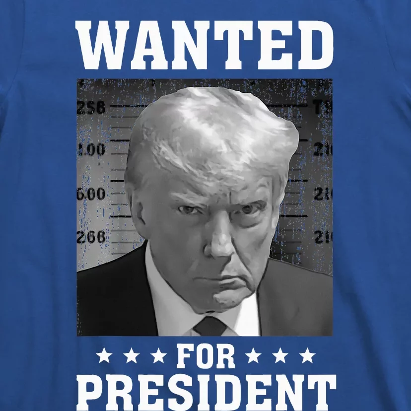 Wanted Donald Trump For President 2024 USA Flag T-Shirt