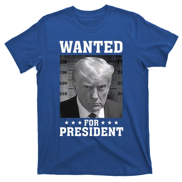 Wanted Donald Trump For President 2024 USA Flag T-Shirt