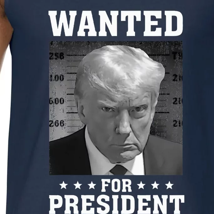 Wanted Donald Trump For President 2024 USA Flag Comfort Colors® Tank Top