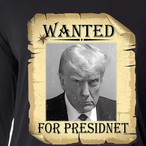 Wanted Donald Trump For President 2024 Vintage Cooling Performance Long Sleeve Crew