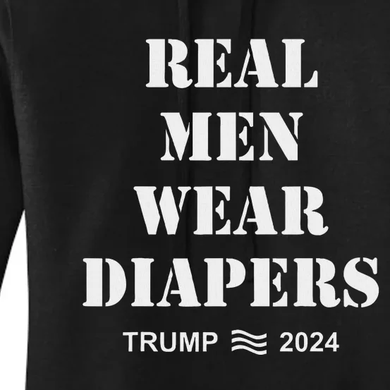 Wear Diapers Trump 2024 Funny Wear Diapers Women's Pullover Hoodie