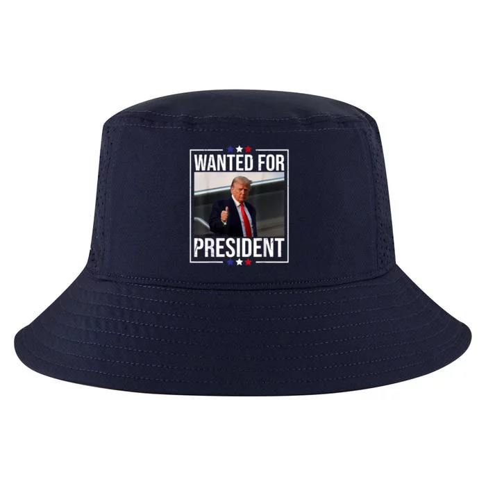 Wanted Donald Trump For President 2024 Trump Mug Shot USA Cool Comfort Performance Bucket Hat