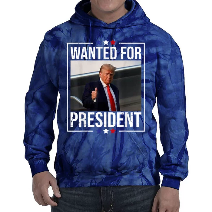 Wanted Donald Trump For President 2024 Trump Mug Shot USA Tie Dye Hoodie