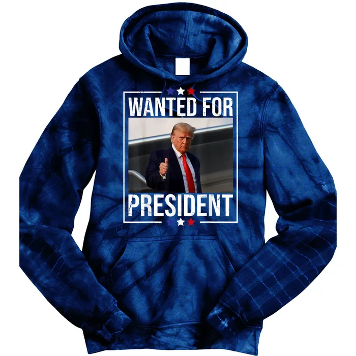 Wanted Donald Trump For President 2024 Trump Mug Shot USA Tie Dye Hoodie