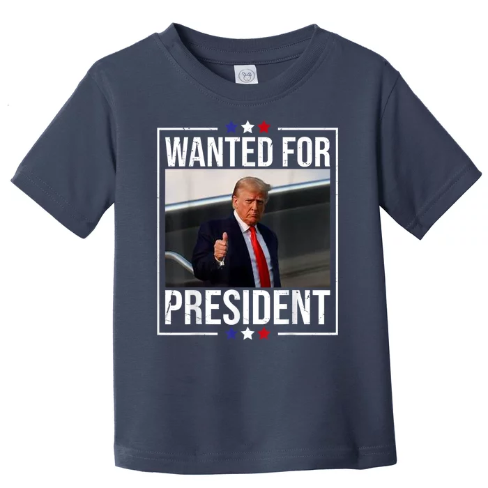 Wanted Donald Trump For President 2024 Trump Mug Shot USA Toddler T-Shirt