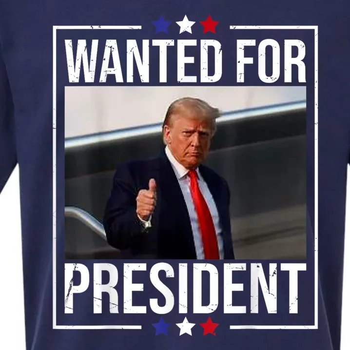 Wanted Donald Trump For President 2024 Trump Mug Shot USA Sueded Cloud Jersey T-Shirt